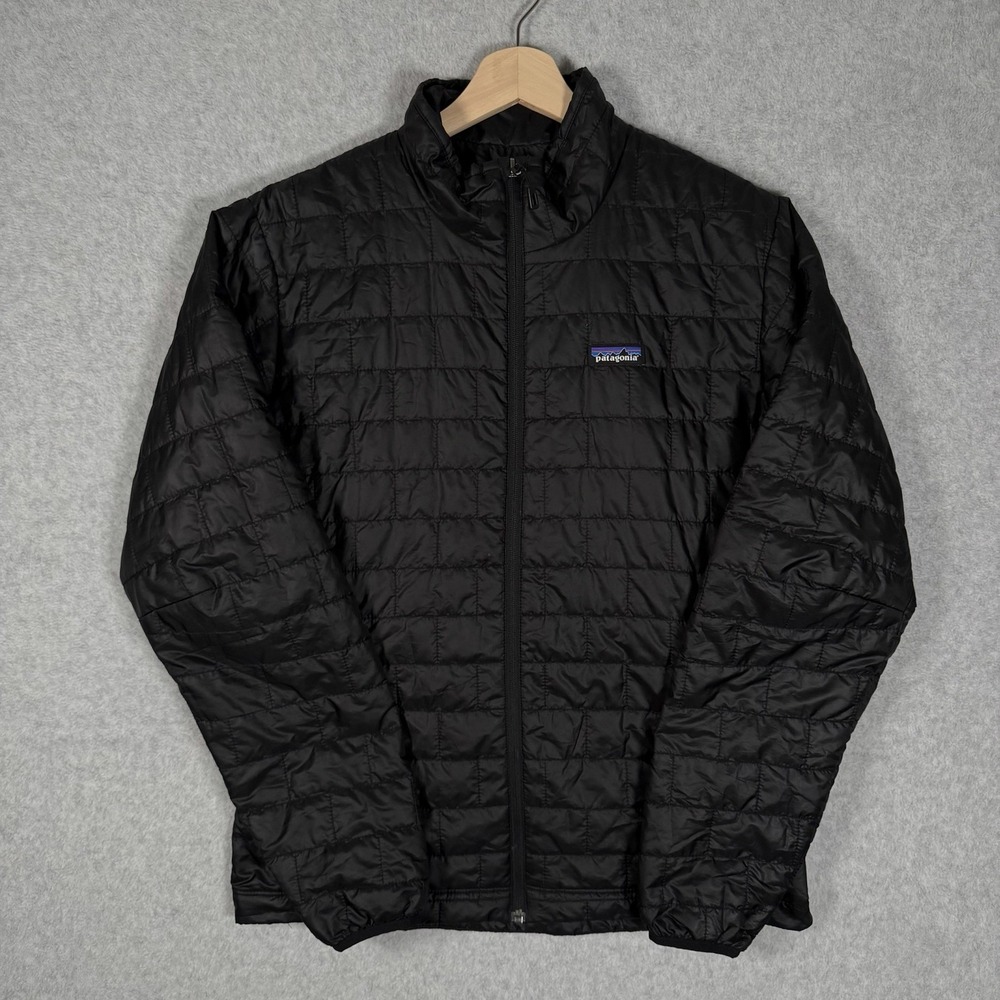 Patagonia Nano Puff Jacket Mens Medium Black Primaloft Quilted Full Zip 84211